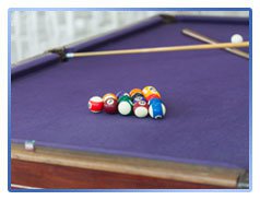 Dry-cleaning of billiard, game tables
